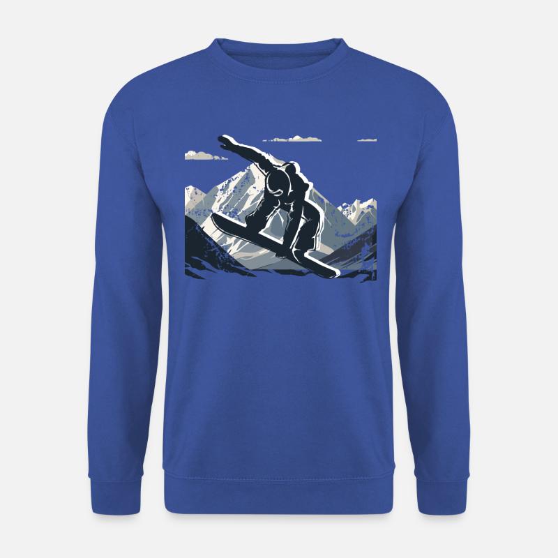 Snowbord Berge - Unisex Pullover - Royalblau