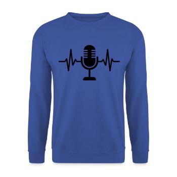 Podcast de chant au microphone en streaming - Sweat-shirt Unisexe - bleu royal - Devant - Alina (178cm) & Michal (187cm)