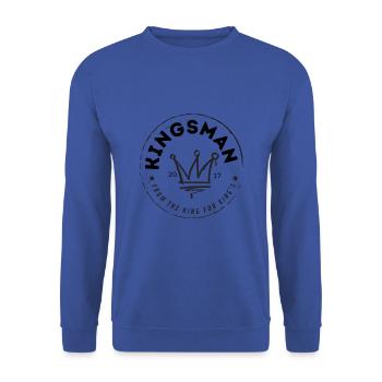 Kingsman Brand - Unisex Sweatshirt - royal blue - Front - Alina (178cm) & Michal (187cm)