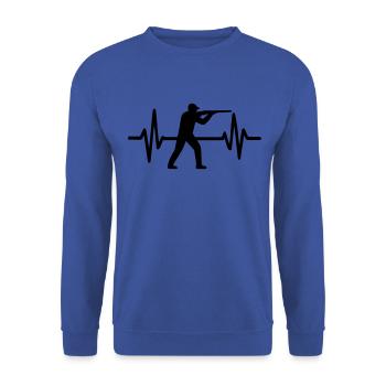 Hunting Heartbeat - Unisex Sweatshirt - royal blue - Front - Alina (178cm) & Michal (187cm)