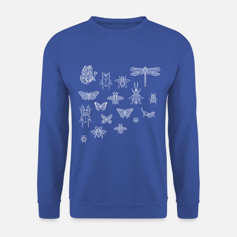 Insekten Schmetterling Grashüpfer Käfertreffen - Unisex Pullover - Royalblau