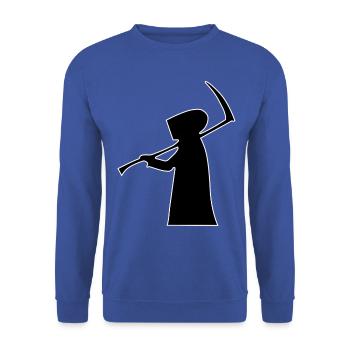 Sensenmann Gevatter Tod Geschenk Gift Middle Ages - Unisex Pullover - Royalblau - Vorne - Alina (178cm) & Michal (187cm)