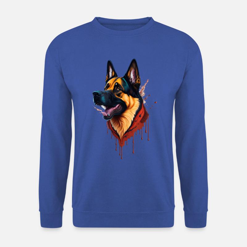 German Shepherd German Shepherd SplashArt - Unisex Sweatshirt - royal blue