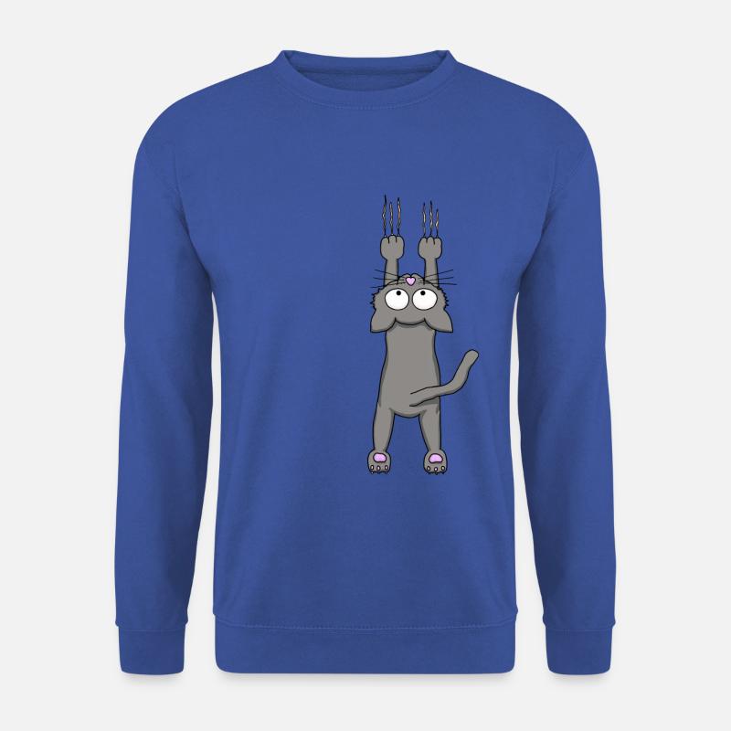 Graue Katze - Unisex Pullover - Royalblau