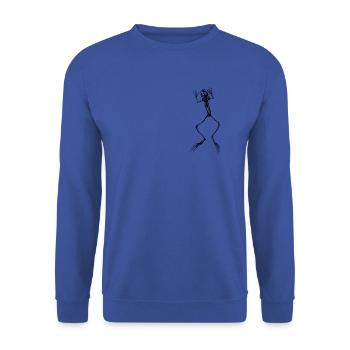 Frog skeleton in black - Unisex Sweatshirt - royal blue - Front - Alina (178cm) & Michal (187cm)