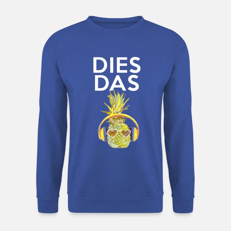 Dies das Ananas Frucht Pineapple Sommer Surfer - Unisex Pullover - Royalblau