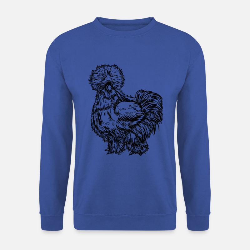Seidenhuhn Zeichnung - Unisex Pullover - Royalblau