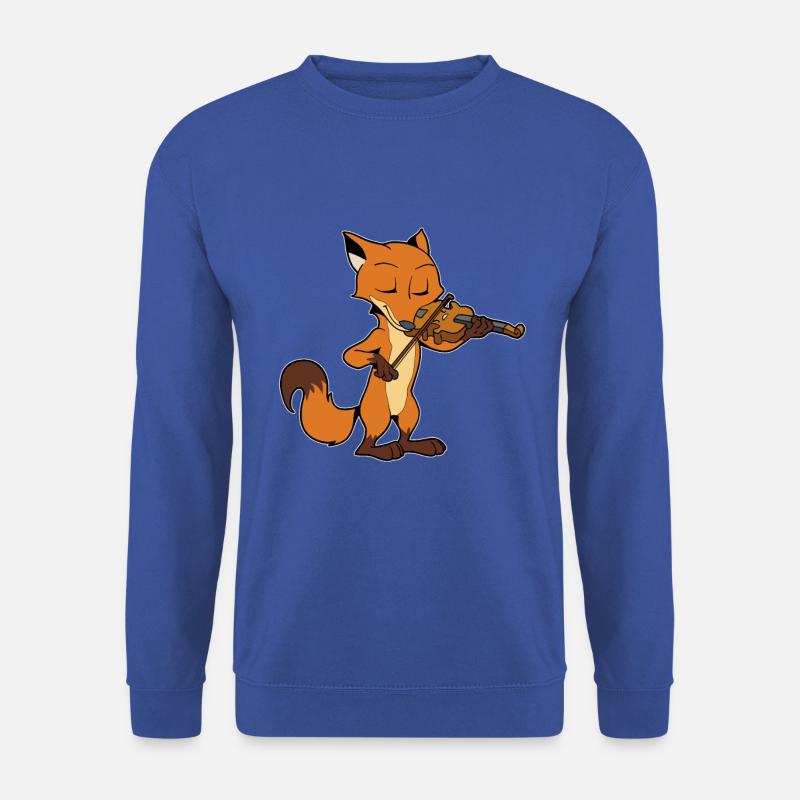 Comic Fuchs spielt Geige - Unisex Pullover - Royalblau