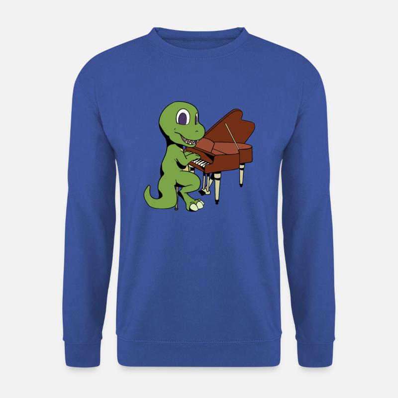 Comic TREX joue du piano - Sweat-shirt Unisexe - bleu royal