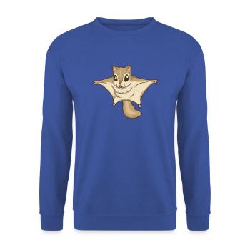 Kawaii Flying Squirrel - Unisex Sweatshirt - royal blue - Front - Alina (178cm) & Michal (187cm)