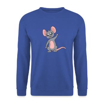 Kawaii Ratte - Unisex Pullover - Royalblau - Vorne - Alina (178cm) & Michal (187cm)