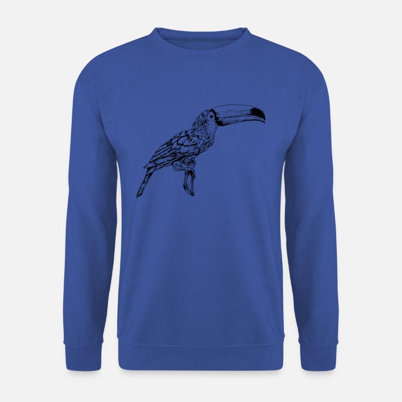 Strichzeichung - Tukan - Unisex Pullover - Royalblau