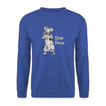 Nagerliebhaber - Degu Papa - Unisex Pullover - Royalblau - Vorne - Alina (178cm) & Michal (187cm)
