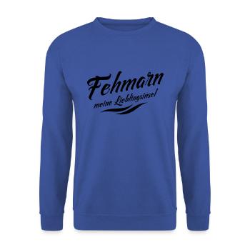 Meine Lieblingsinsel Fehmarn - Unisex Pullover - Royalblau - Vorne - Alina (178cm) & Michal (187cm)