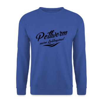 Meine Lieblingsinsel Pellworm - Unisex Pullover - Royalblau - Vorne - Alina (178cm) & Michal (187cm)