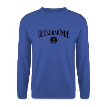 Anker und Seil - Ostseebad Ueckermünde - Unisex Pullover - Royalblau - Vorne - Alina (178cm) & Michal (187cm)