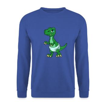 Kawaii Bébé TREX - Sweat-shirt Unisexe - bleu royal - Devant - Alina (178cm) & Michal (187cm)