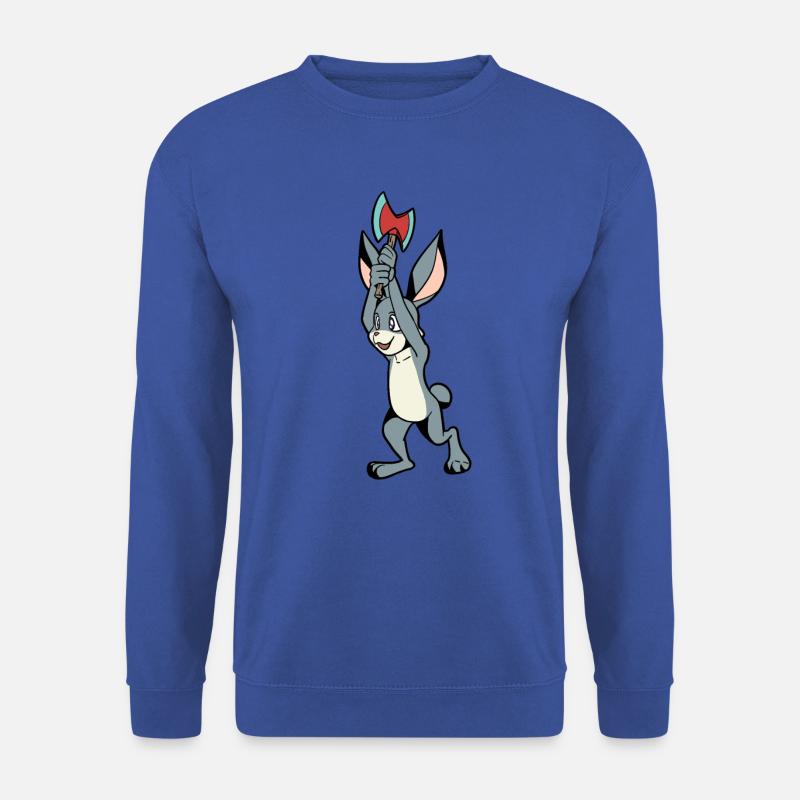 Axe Throwing Rabbit - Axe Throwing - Unisex Sweatshirt - royal blue