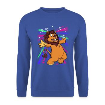 Partylöwe - Unisex Pullover - Royalblau - Vorne - Alina (178cm) & Michal (187cm)