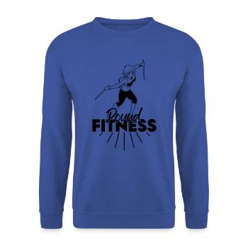 Entraînement avec pilons - Pound Fitness - Sweat-shirt Unisexe - bleu royal - Devant - Alina (178cm) & Michal (187cm)