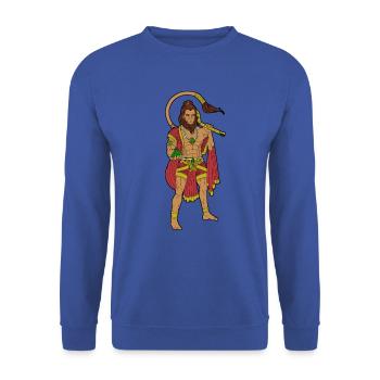 Hindu God - Lakshmi - Unisex Sweatshirt - royal blue - Front - Alina (178cm) & Michal (187cm)