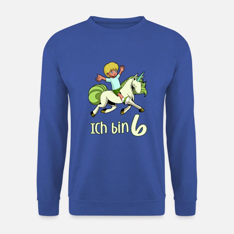 Geburtstagsshirt Einhorn - 6 Geburtstag Junge - Unisex Pullover - Royalblau