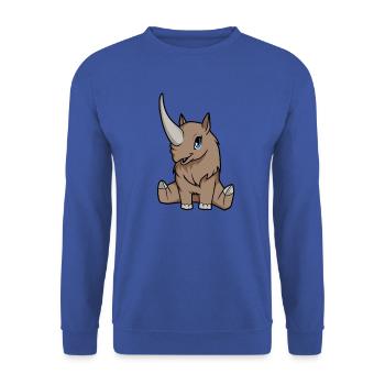 Kawaii Elasmotherium - Unisex Sweatshirt - royal blue - Front - Alina (178cm) & Michal (187cm)