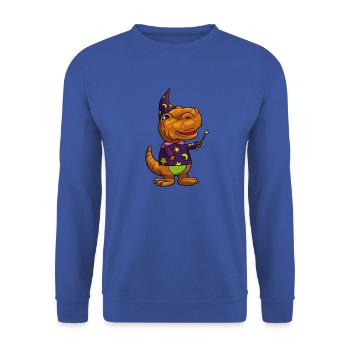Sorciers et magiciens - TREX magique - Sweat-shirt Unisexe - bleu royal - Devant - Alina (178cm) & Michal (187cm)