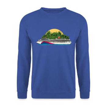 Karibik Kreuzfahrt - Unisex Pullover - Royalblau - Vorne - Alina (178cm) & Michal (187cm)