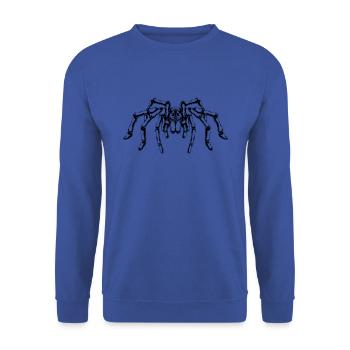 Spinnenliebhaber - große Spinne - Unisex Pullover - Royalblau - Vorne - Alina (178cm) & Michal (187cm)