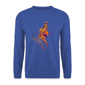 Goddess of Wisdom - Athena - Unisex Sweatshirt - royal blue - Front - Alina (178cm) & Michal (187cm)