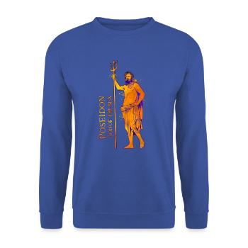 God of the Sea - Poseidon - Unisex Sweatshirt - royal blue - Front - Alina (178cm) & Michal (187cm)