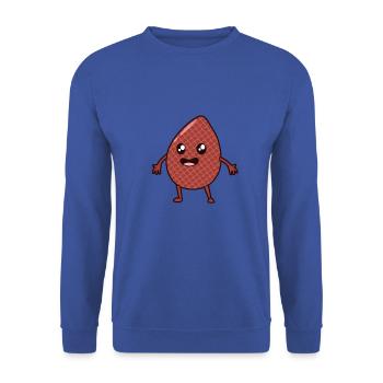 Kawaii Comic Salak - Unisex Pullover - Royalblau - Vorne - Alina (178cm) & Michal (187cm)