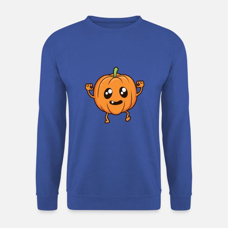 Kawaii Comic Kürbis - Unisex Pullover - Royalblau