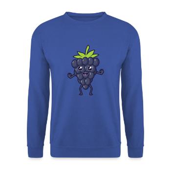 Kawaii Comic Brombeere - Unisex Pullover - Royalblau - Vorne - Alina (178cm) & Michal (187cm)