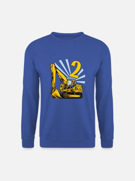 Ich bin 2 - Bagger Geburtstag 2 Jahre - Unisex Pullover - Royalblau