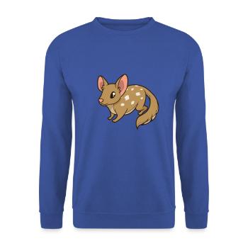 Kawaii Pouch Martre - Sweat-shirt Unisexe - bleu royal - Devant - Alina (178cm) & Michal (187cm)