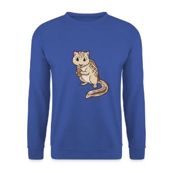 Kawaii Thirteen Stripes Croissants - Sweat-shirt Unisexe - bleu royal - Devant - Alina (178cm) & Michal (187cm)