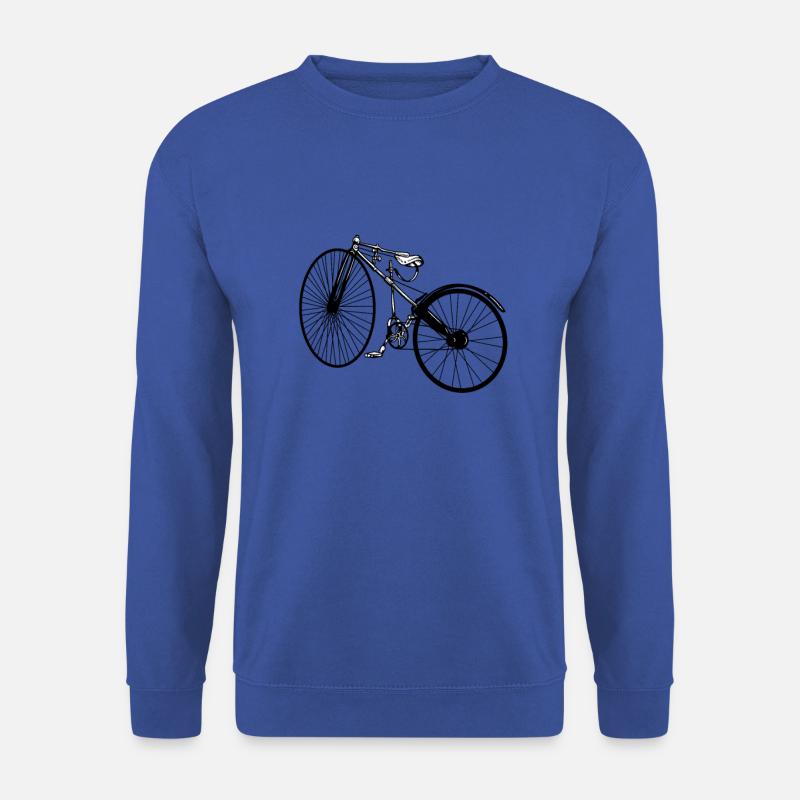 Schwarz Weiß Zeichnung - Bicyclette - Unisex Pullover - Royalblau