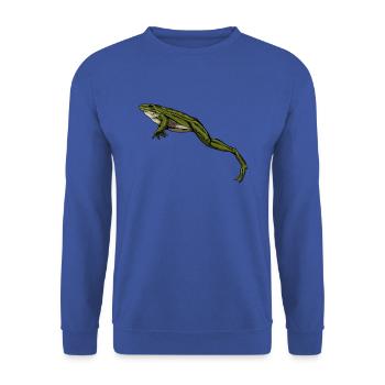 Frog jumps - Frogs - Unisex Sweatshirt - royal blue - Front - Alina (178cm) & Michal (187cm)