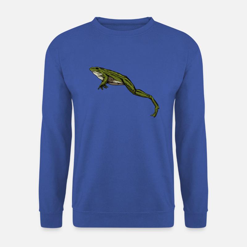 Frosch springt - Frösche - Unisex Pullover - Royalblau