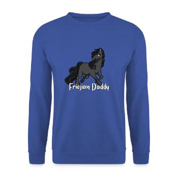 Horse lovers - Friesian Daddy - Unisex Sweatshirt - royal blue - Front - Alina (178cm) & Michal (187cm)