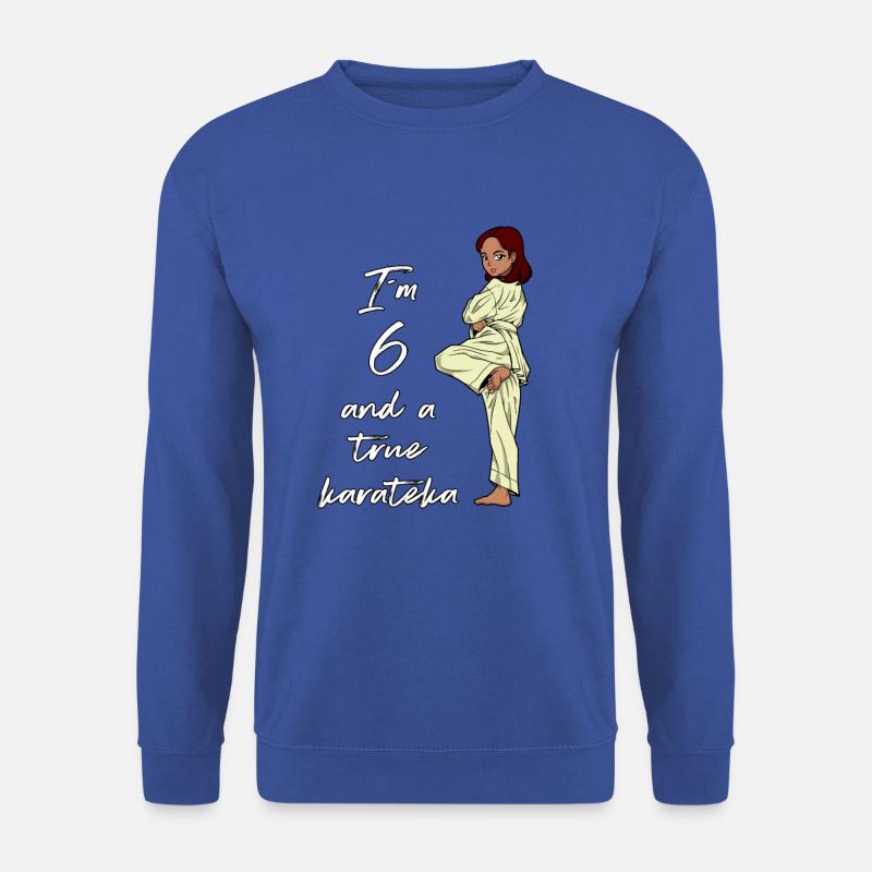 Ich bin 6 - Mädchen Karate - Unisex Pullover - Royalblau