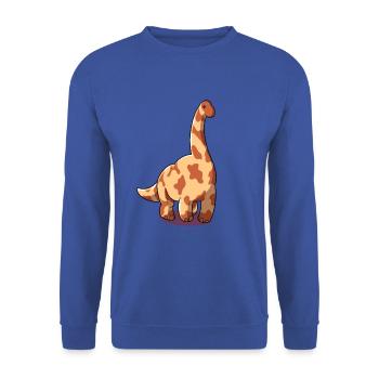 Brachiosaure de dessin animé - Sweat-shirt Unisexe - bleu royal - Devant - Alina (178cm) & Michal (187cm)