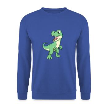 Kawaii TREX - Unisex Pullover - Royalblau - Vorne - Alina (178cm) & Michal (187cm)