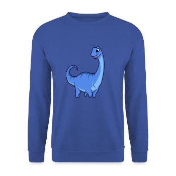 Kawaii Apatosaurus - Unisex Sweatshirt - royal blue - Front - Alina (178cm) & Michal (187cm)