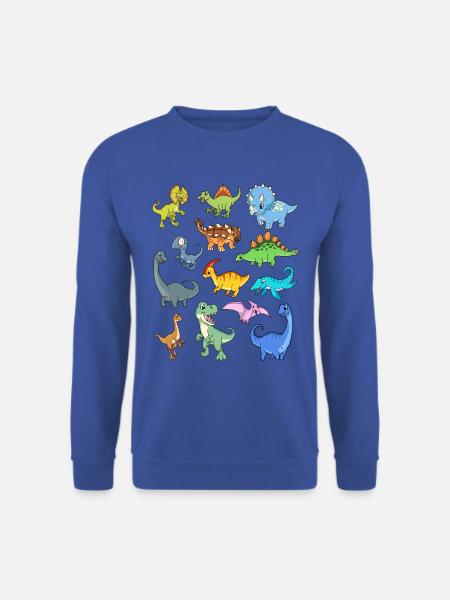 Viele Kawaii Dinosaurier - Unisex Pullover - Royalblau