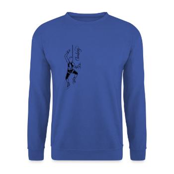 I love climbing - mountaineers - Unisex Sweatshirt - royal blue - Front - Alina (178cm) & Michal (187cm)