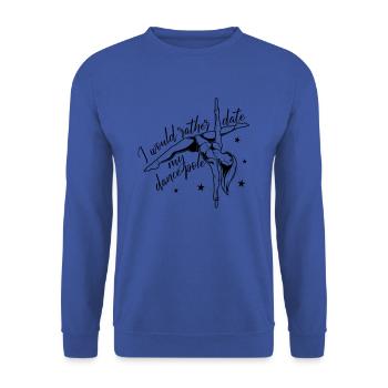 Je sortirais avec mon bâton de danse - Pole Fitness - Sweat-shirt Unisexe - bleu royal - Devant - Alina (178cm) & Michal (187cm)