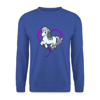 Pferdeliebhaber - Andalusier - Unisex Pullover - Royalblau - Vorne - Alina (178cm) & Michal (187cm)